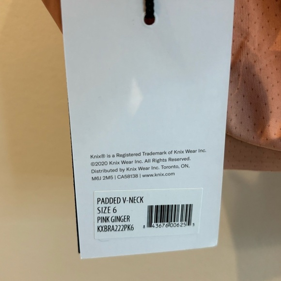 KNIX Sz 6 Bra V-Neck Underwire Free Removable Pads Adjustable Straps & Back NEW - Picture 8 of 8
